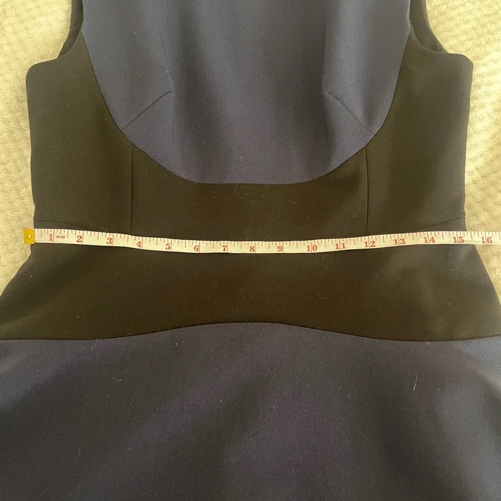 Kate Spade ♠️ Parisian Navy Black Color Block Crepe Dress